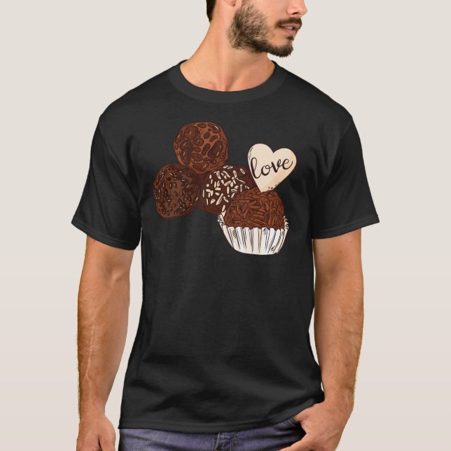 Brasilianisches Brigadeiro - Chocolate Fudge Balls T-Shirt (Vorderseite)