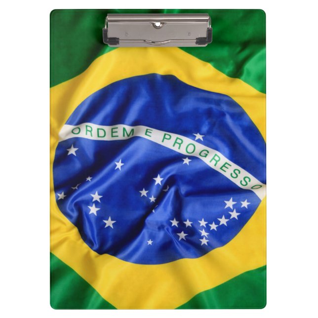 Brasilianisches Flagge Klemmbrett (Vorderseite)