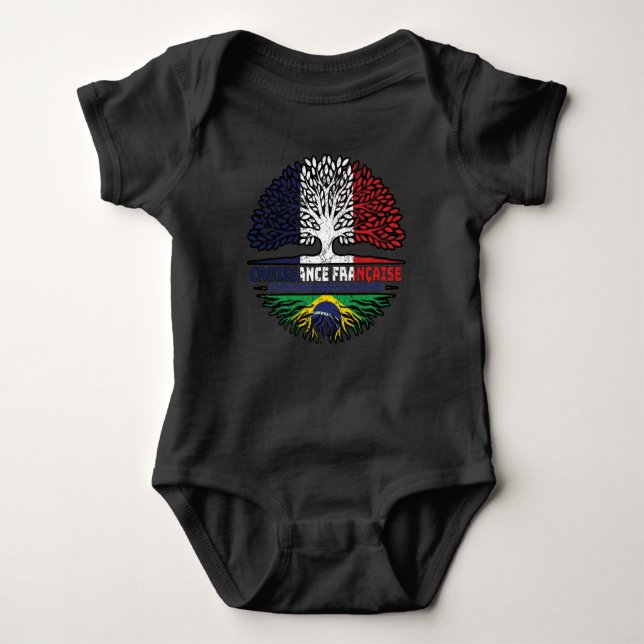 Brasilianisches Französisch-Französisch-Tree-Roots Baby Strampler (Vorderseite)
