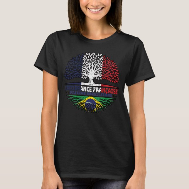 Brasilianisches Französisch-Französisch-Tree-Roots T-Shirt (Vorderseite)