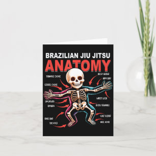 Brasilianisches Jiu Jitsu Anatomie Skelett Bewegun Karte