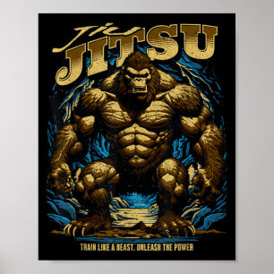 Brasilianisches Jiu Jitsu __ Cooler MMA-Kämpfer Ag Poster