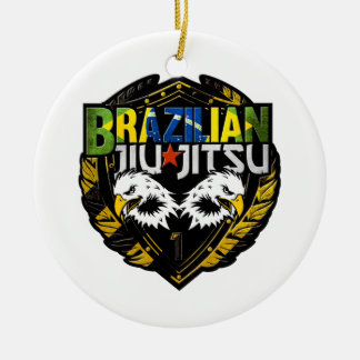 Brasilianisches Jiu Jitsu Emblem Keramikornament