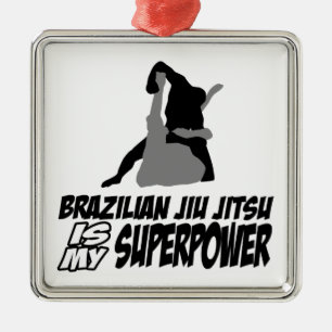 Brasilianisches jiu jitsu ist meine Supermacht Ornament Aus Metall