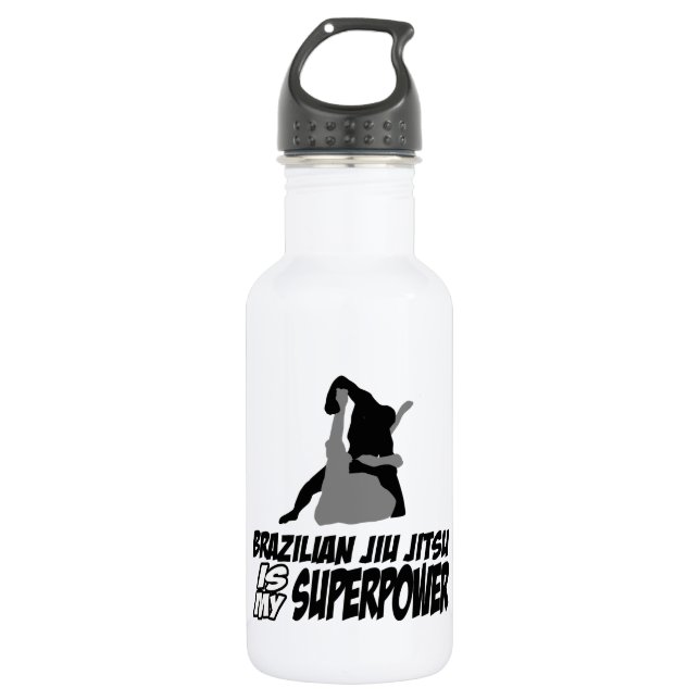 Brasilianisches jiu jitsu ist meine Supermacht Trinkflasche (Vorderseite)