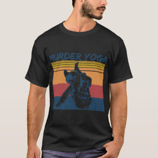 Brasilianisches Jiu Jitsu Lustiger Mord Yoga Vinta T-Shirt