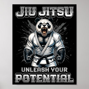 Brasilianisches Jiu Jitsu MMA und starkes Grapplin Poster
