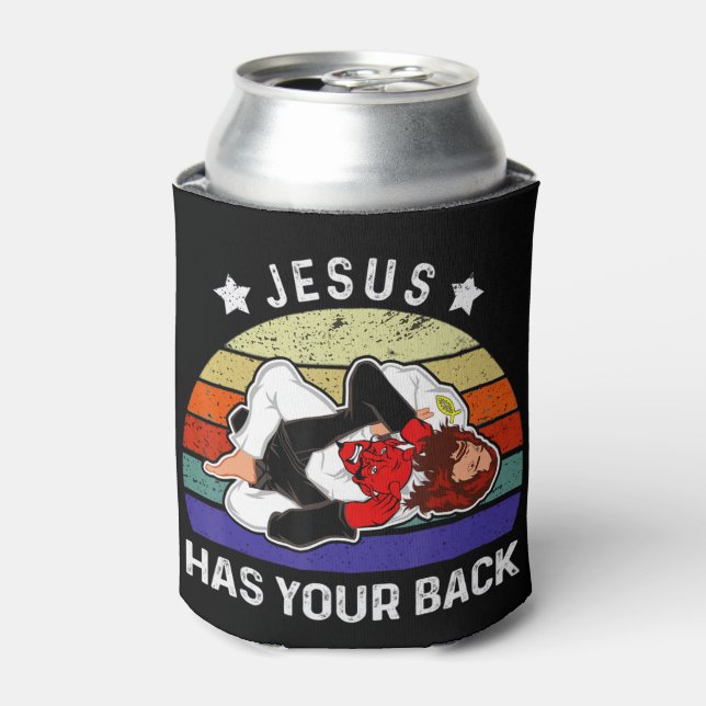 Brasilianisches Jiu Jitsu Shirt Jesus Shirt Jesus  Dosenkühler (Kanne Vorderseite)