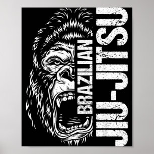 Brasilianisches Jiu-Jitsu Srt BJJ Kampf MMA Kampf Poster