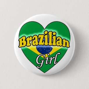 Brasilianisches Mädchen Button