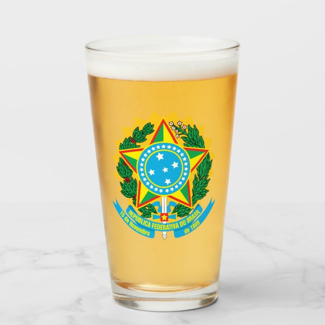brasilianisches Siegel aus Staat Glas (Vorne (Gefüllt))