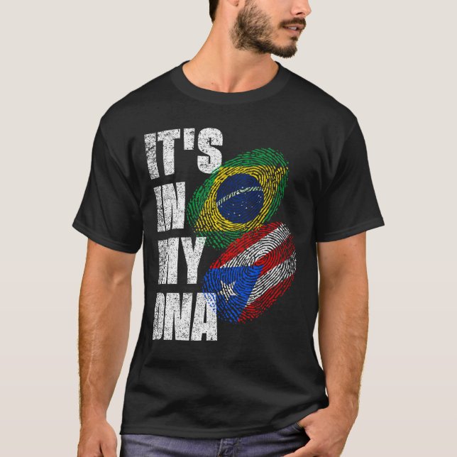 Brasilianisches und puerto-amerikanisches Mix-DNA- T-Shirt (Vorderseite)