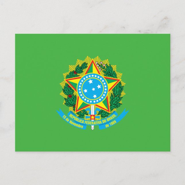 Brasilianisches Wappen Postkarte (Vorderseite)
