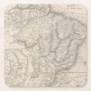 Brasilien 2 rechteckiger pappuntersetzer