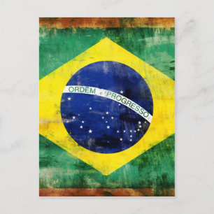 Brasilien - alte Flagge Postkarte