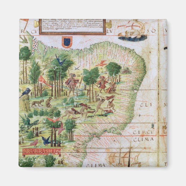 Brasilien aus dem "Miller Atlas" Magnet (Vorne)