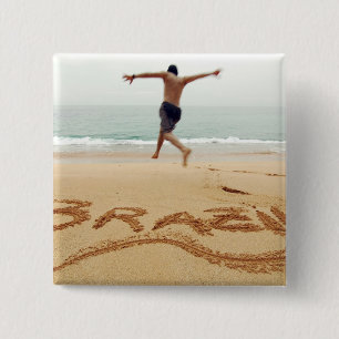 BRASILIEN Barecher mit Anzug Button