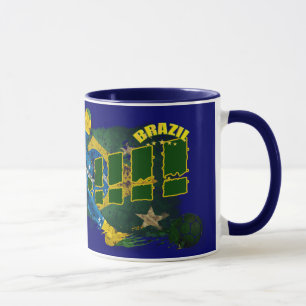 Brasilien-Blutfleisch- und -ruhmfußball futebol Tasse