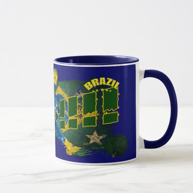Brasilien-Blutfleisch- und -ruhmfußball futebol Tasse (Rechts)