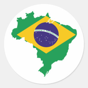 Brasilien BR Runder Aufkleber