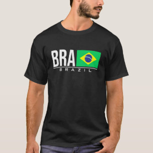 Brasilien Brasil Flagge Brasilianischer Ländercode T-Shirt