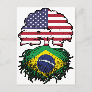 Brasilien Brasilianisch Amerikanisch USA Baum Wurz Postkarte