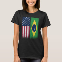 Brasilien Brasilianische amerikanische Flaggen Pro