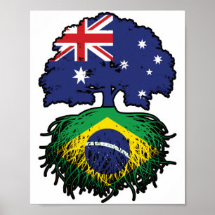 Brasilien Brasilien Australische Australische Tree Poster
