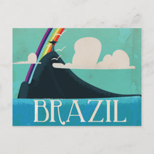 Brasilien Christus der Erlöser Vintage-Reiseposter Postkarte
