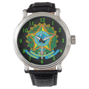 Brasilien* Coat of Arms Custom Wristwatch Armbanduhr