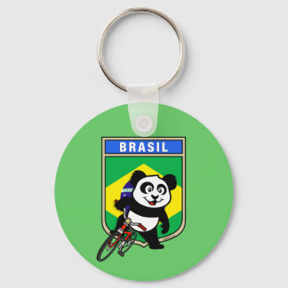 Brasilien Cycling Panda Schlüsselanhänger