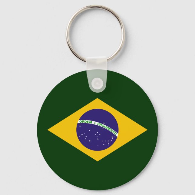 Brasilien Diamant - Emblem der brasilianischen Fla Schlüsselanhänger (Vorderseite)