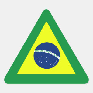 BRASILIEN DREIECKIGER AUFKLEBER