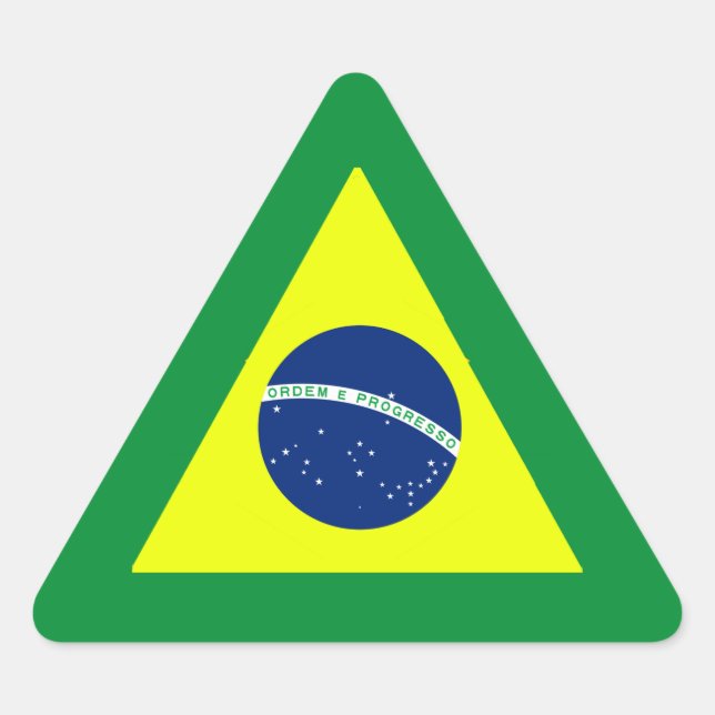 BRASILIEN DREIECKIGER AUFKLEBER (Vorderseite)