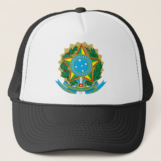 Brasilien-Emblem Truckerkappe (Vorderseite)
