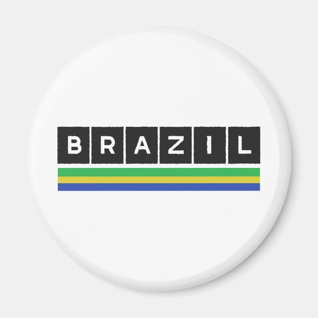 Brasilien Farben Design! Magnet (Vorne)
