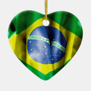 Brasilien Flag Keramik Herbst Weihnachtsdekoration Ornament