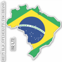 Brasilien Flag Map Kontur