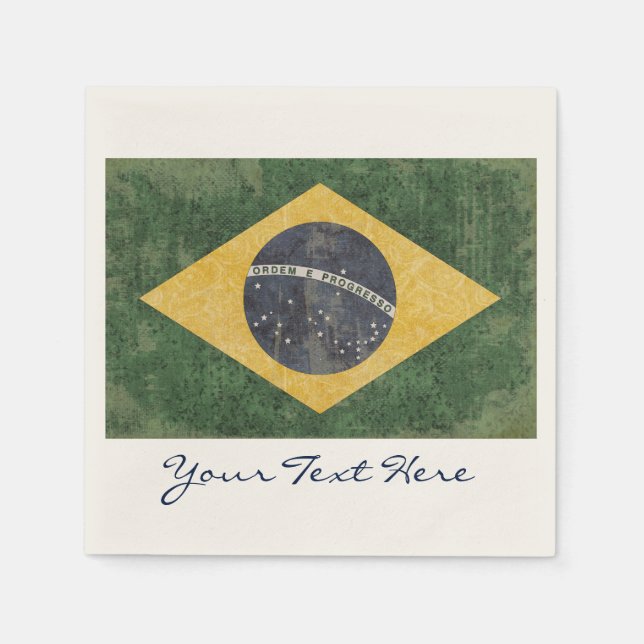 Brasilien Flag Party Napkins Serviette (Vorderseite)