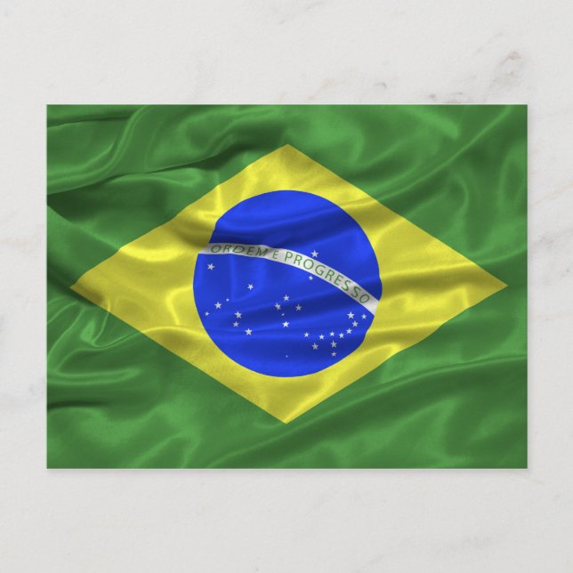 Brasilien Flag Postkarte (Vorderseite)