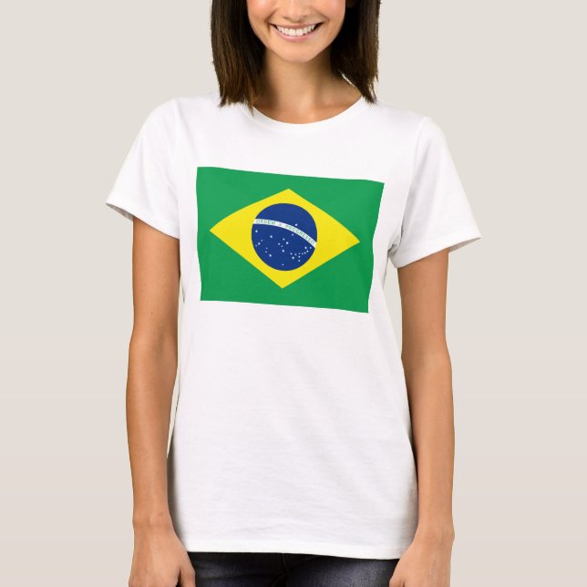 Brasilien Flag x Karte T - Shirt (Vorderseite)