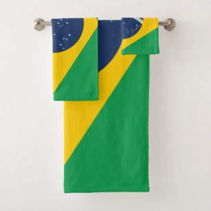 Brasilien-Flagge Badhandtuch Set