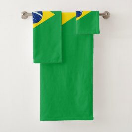 Brasilien-Flagge Badhandtuch Set