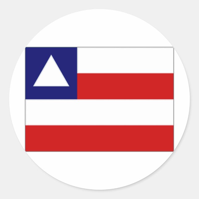Brasilien Flagge Bahia Runder Aufkleber (Vorderseite)