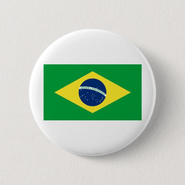 Brasilien-Flagge Button (Vorderseite)