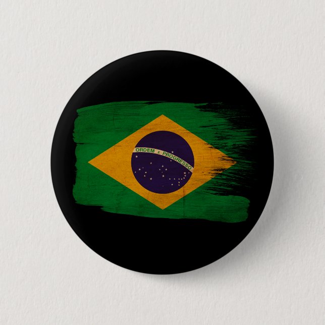 Brasilien-Flagge Button (Vorderseite)
