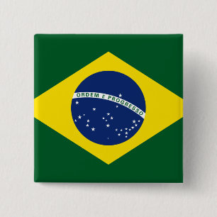 Brasilien-Flagge Button