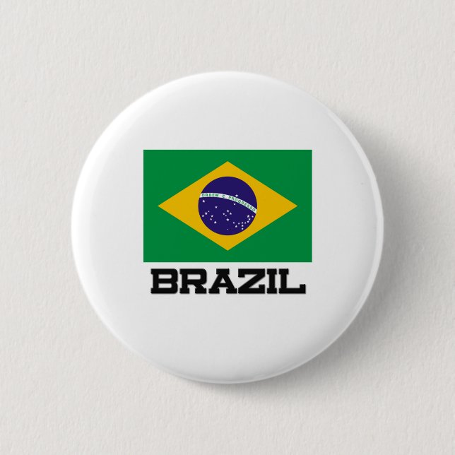 Brasilien-Flagge Button (Vorderseite)