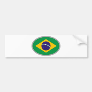 Brasilien-Flagge - cooler Entwurf! Autoaufkleber