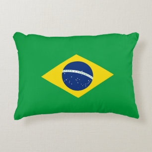 Brasilien-Flagge Dekokissen